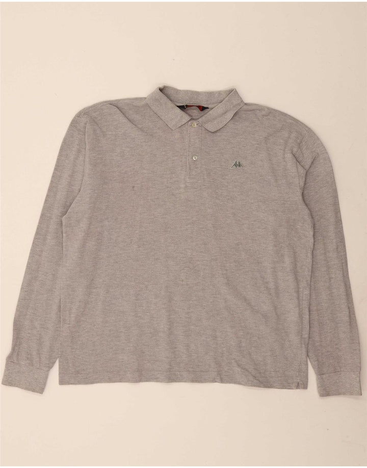 Camisa polo masculina de manga comprida KAPPA XL cinza algodão