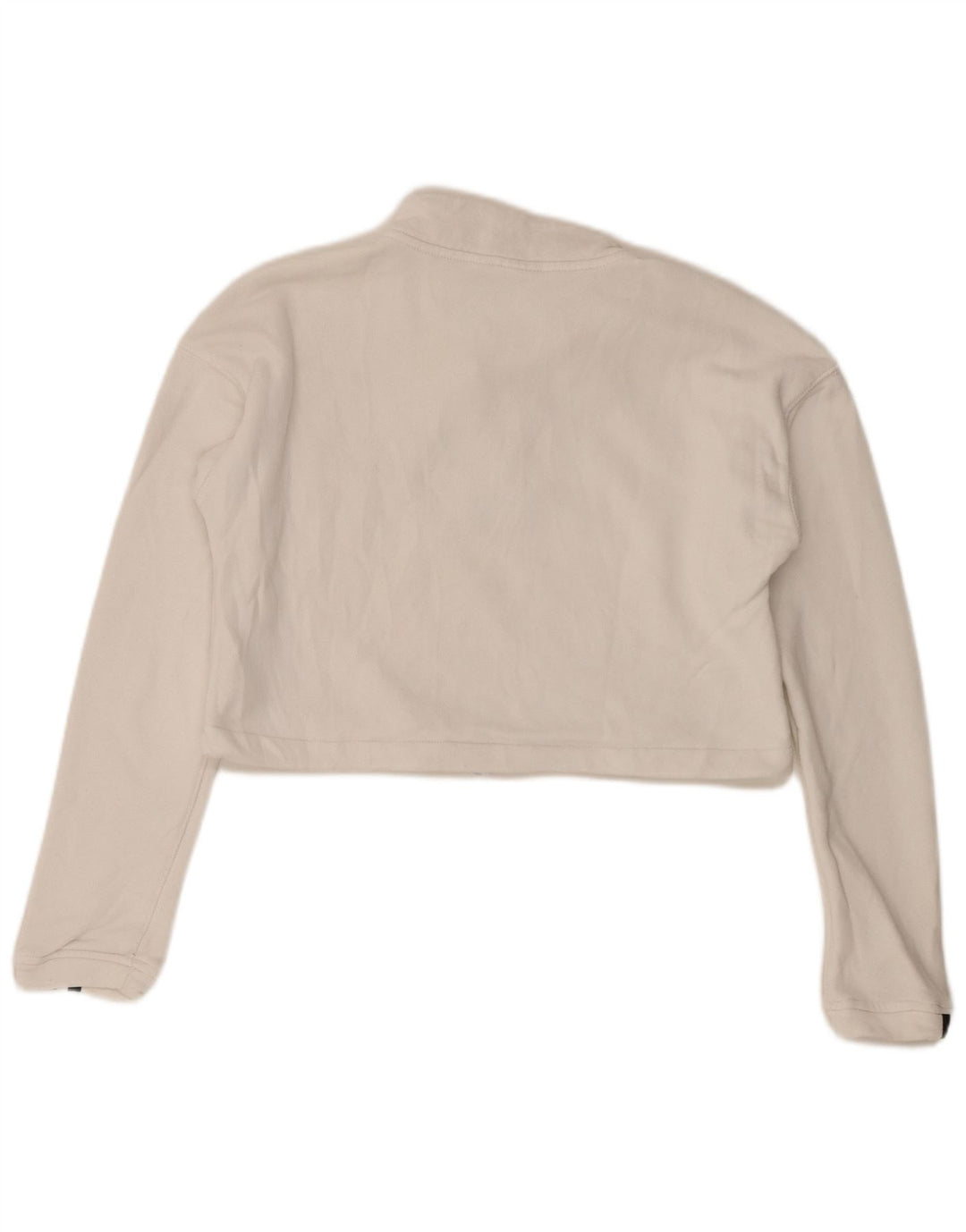 Adidas feminino oversized colheita zip pescoço moletom jumper reino unido 8 pequeno branco