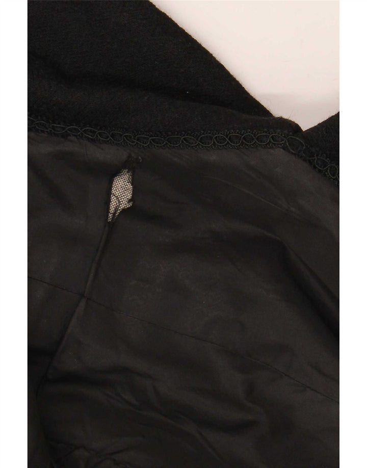 Casaco feminino vintage duplo breasted UK 14 médio preto