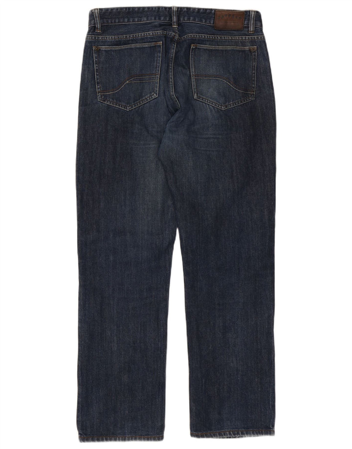 Calça jeans reta masculina Fat Face W34 L30 algodão azul