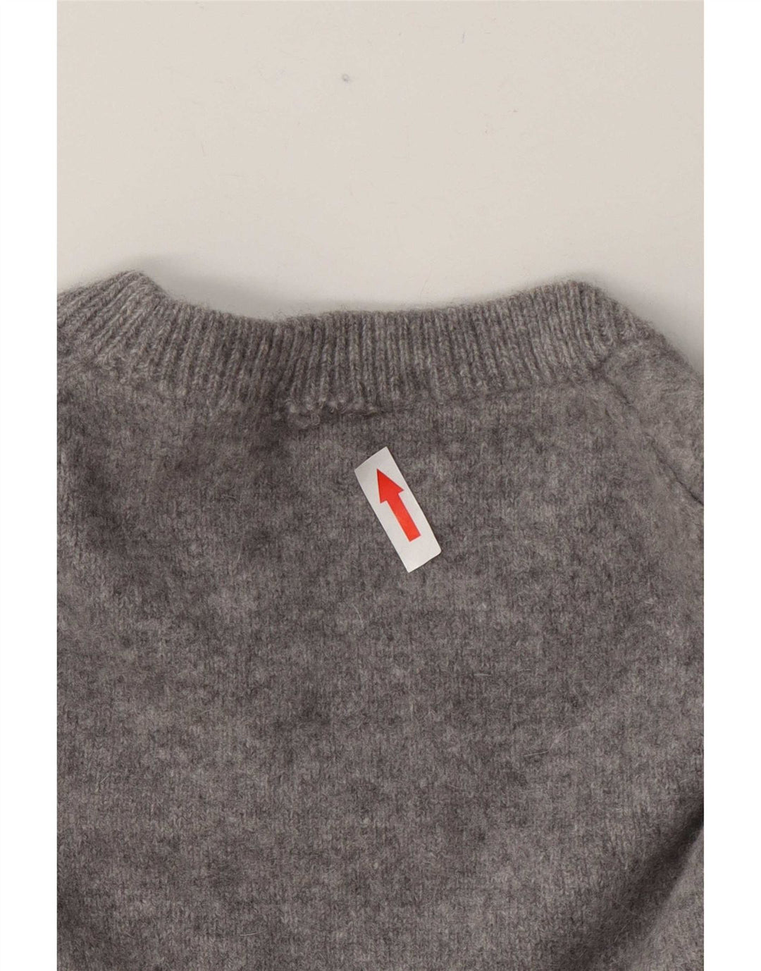 Suéter masculino Marks & Spencer com gola redonda e lã cinza médio
