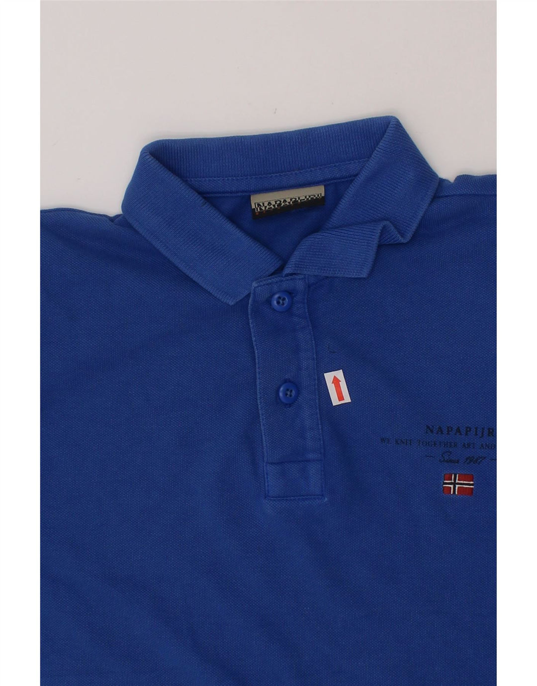 NAPAPIJRI Boys Polo Shirt 9-10 Years Blue Cotton Vintage Napapijri and Second-Hand Napapijri from Messina Hembry 