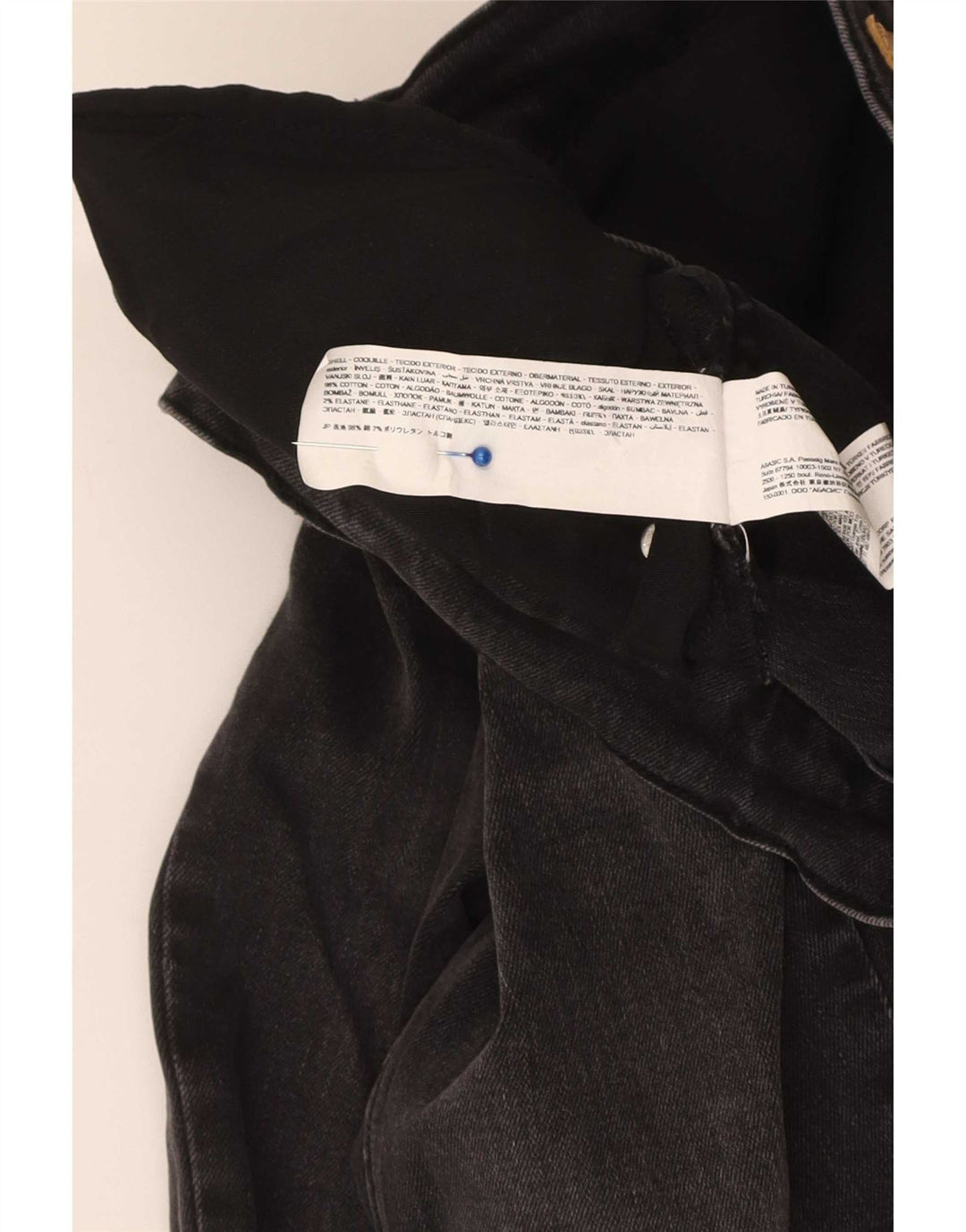 Jeans feminino Desigual Slim Flared EU 36 Pequeno W26 L33 Algodão Preto