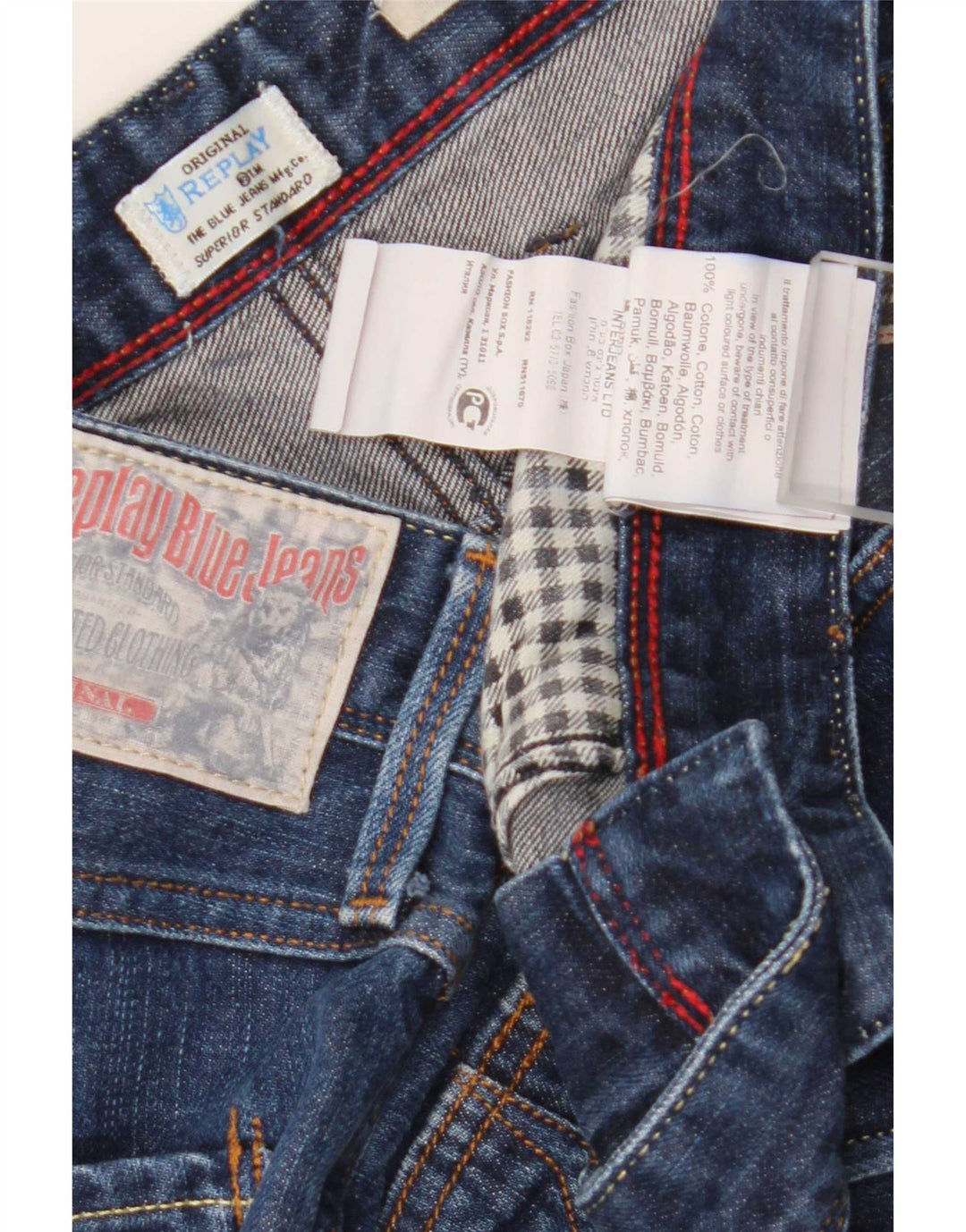 Replay Jeans Slim Masculino W32 L32 Azul Algodão