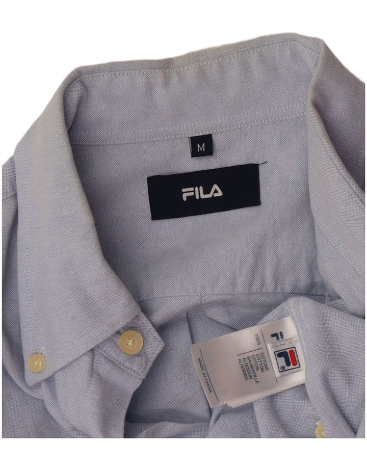 Fila Camisa Masculina Azul Médio Algodão