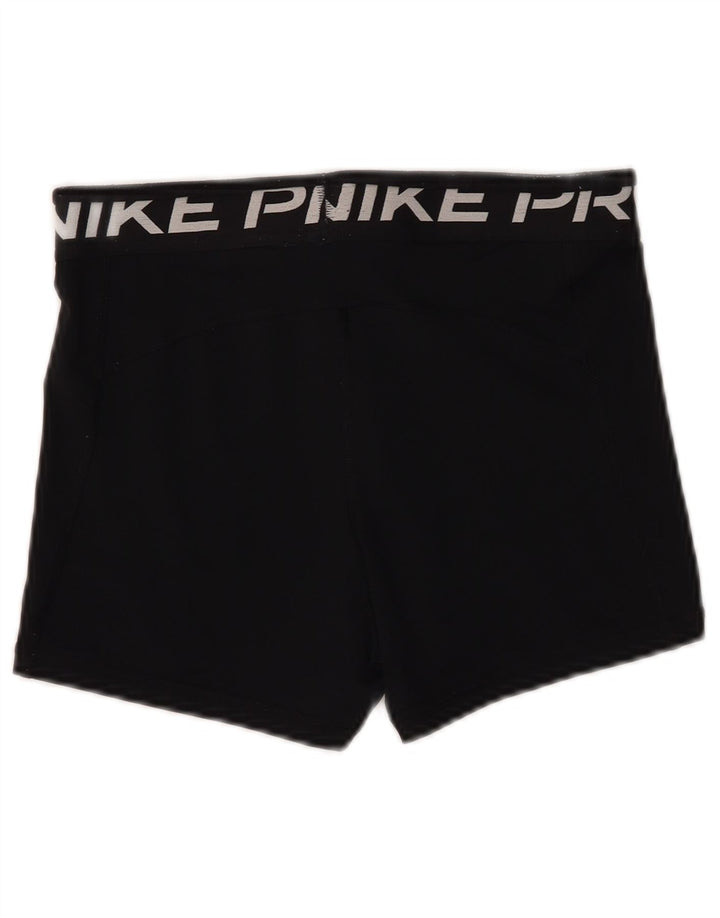 Nike Womens Dri Fit Graphic Sport Shorts UK 12 Médio Preto Poliéster