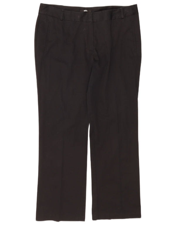 Calça casual feminina Marks & Spencer Bootcut Reino Unido 16 grande W38 L30 preta