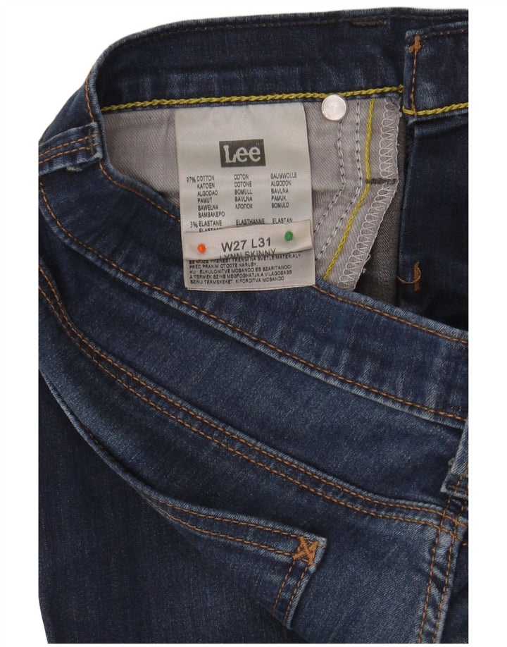 LEE Womens Lynn Skinny Jeans W27 L31 Azul Algodão