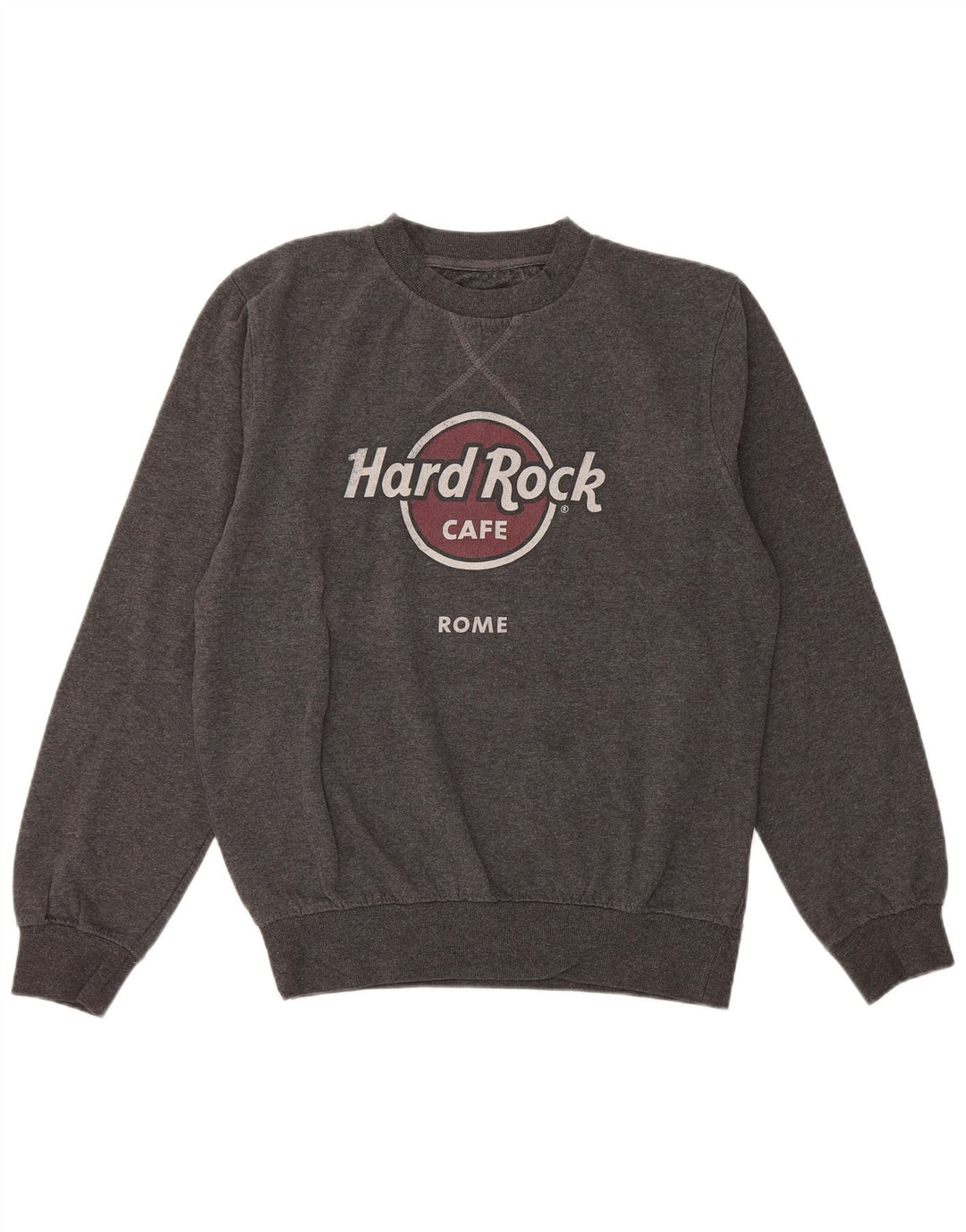 Hard Rock Cafe feminino Rome Graphic moletom jumper Reino Unido 14 cinza médio