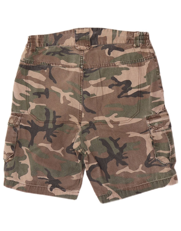 Solognac Mens Cargo Shorts Médio W34 Algodão Camuflado Multicolorido