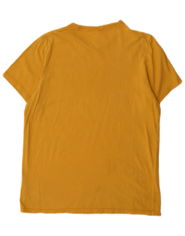 Camiseta masculina Jack Wills Classic Fit Top de algodão amarelo médio