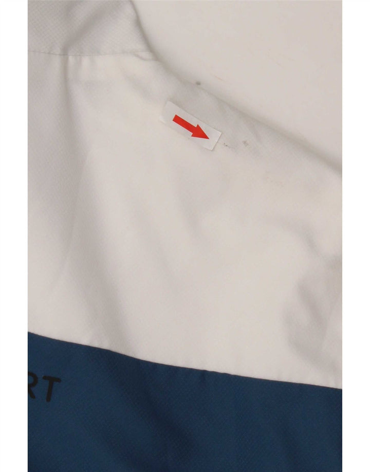 Lacoste Mens Graphic Tracksuit Top Jacket Tamanho 3 Small Blue Colourblock
