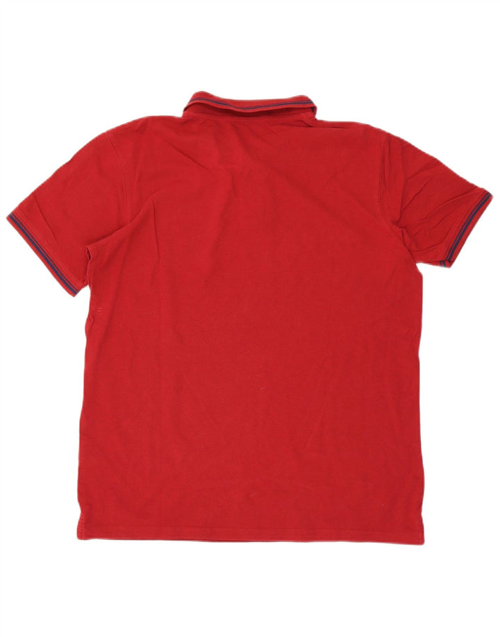 Camisa polo masculina Carrera XL listrada vermelha de algodão