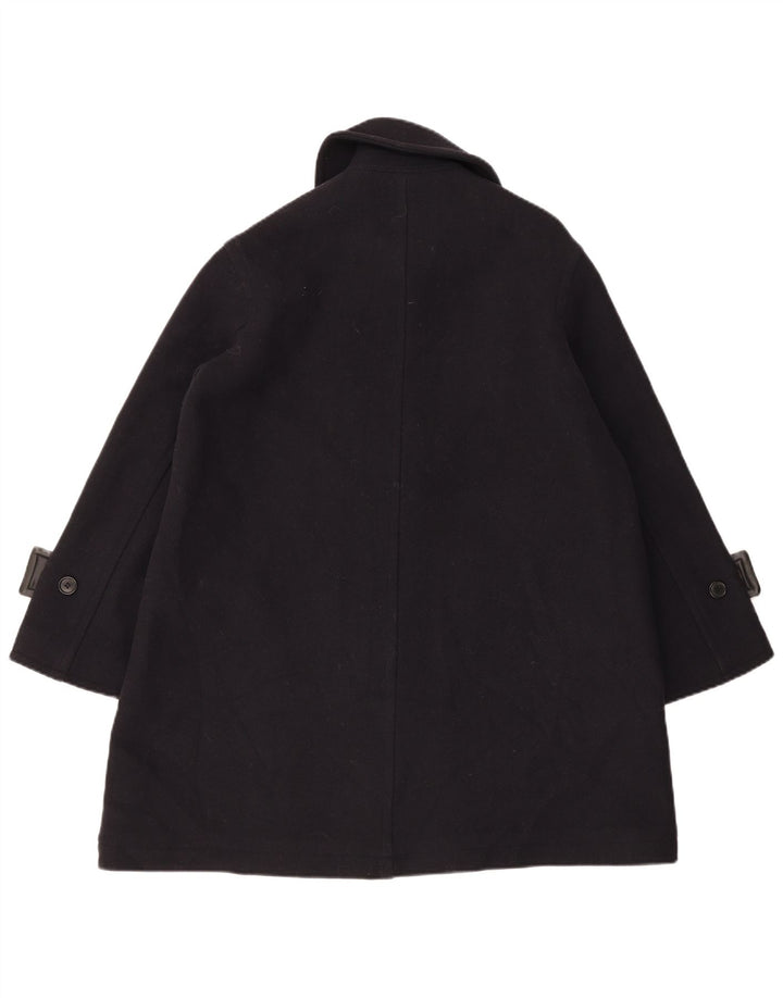 Sobretudo feminino Zara Oversized UK 10 pequeno lã azul marinho