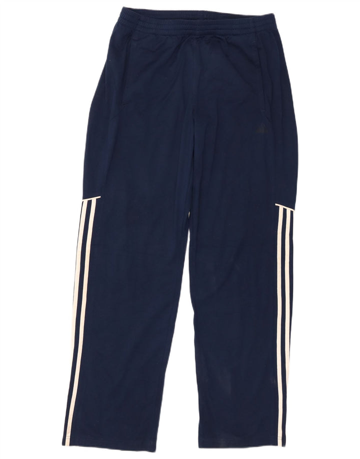 Calça de treino masculina Adidas Climalite médio azul marinho poliéster