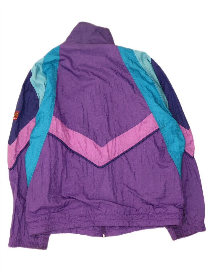 Diadora Mens Tracksuit Top Jacket Médio Roxo Colourblock Poliamida