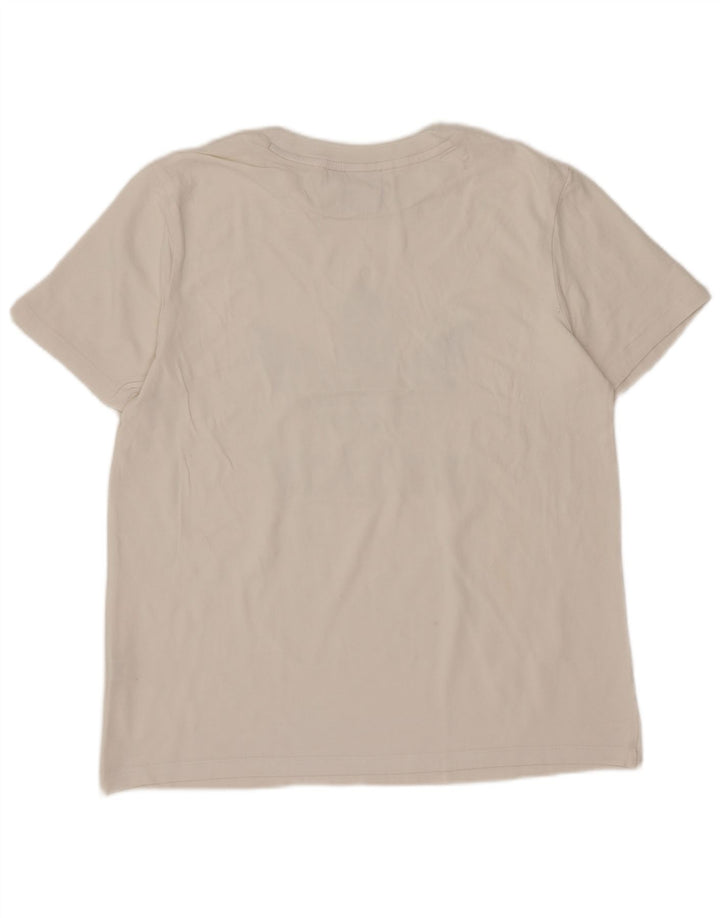 Camiseta Adidas Feminina Graphic Top UK 12 Médio Branco