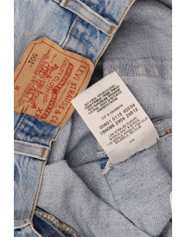 Levi's Masculino 501 Straight Jeans W40 L28 Azul Algodão