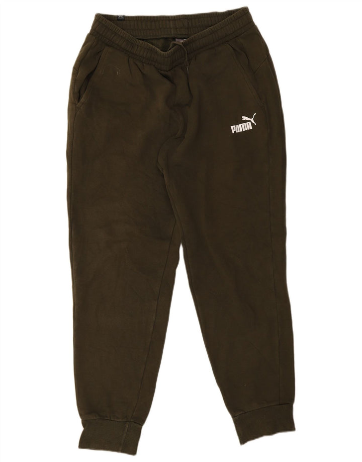Calça esportiva masculina Puma Joggers grande algodão cáqui