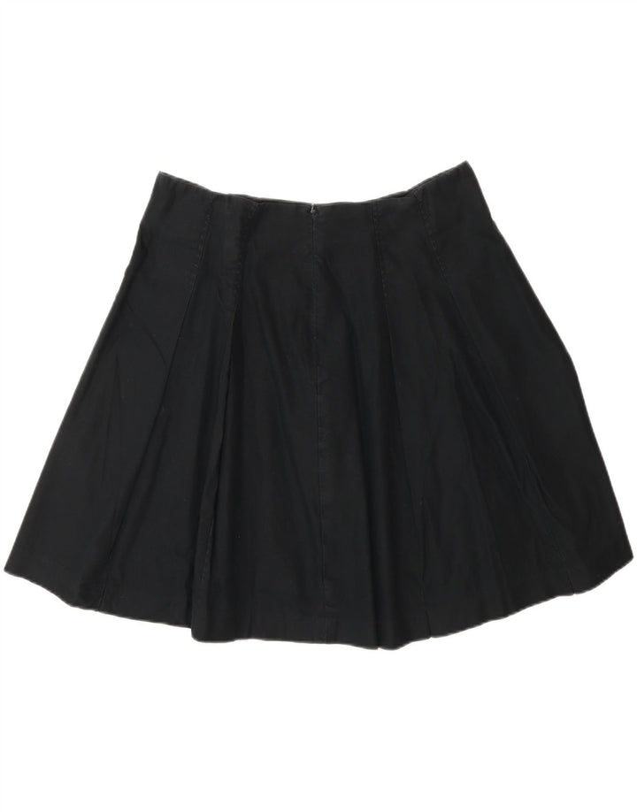 Minissaia feminina Mossimo cintura baixa US 8 médio W32 algodão preto