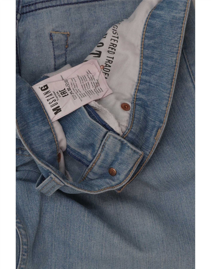 Mustang Mens Tramper Straight Jeans W33 L34 Azul Algodão