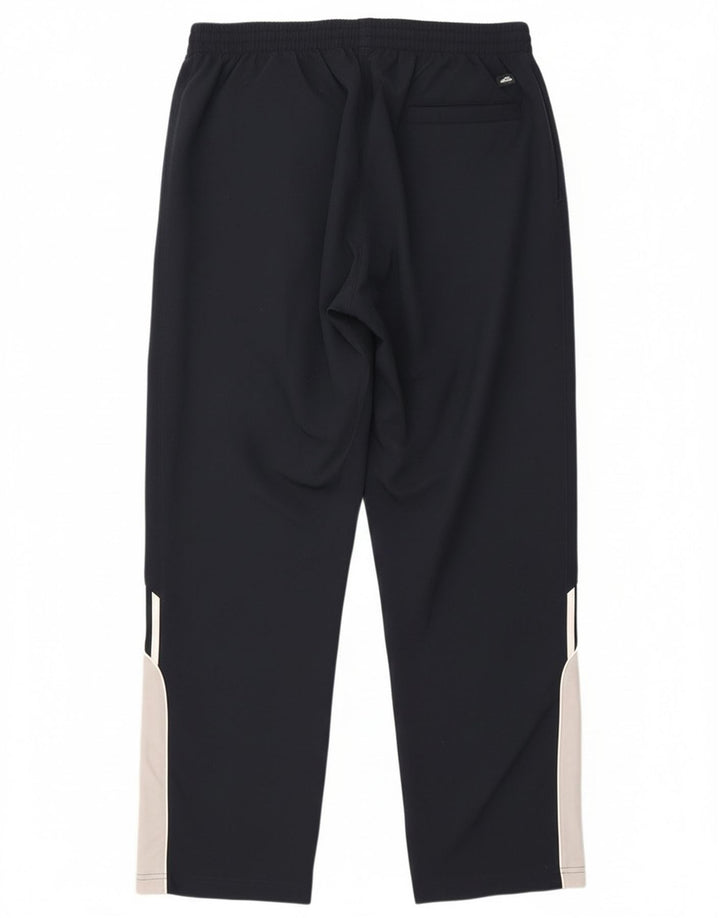 Calça de treino masculina Adidas grande azul marinho colorblock poliéster