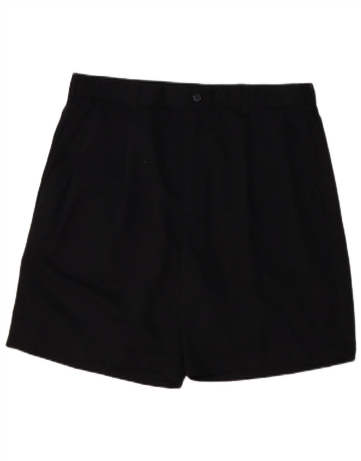 IZOD Mens Pegged Chino Shorts W34 Grande Poliéster Preto