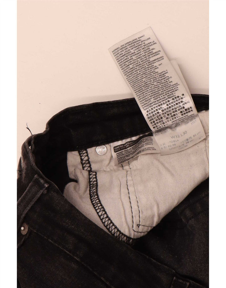 Levi's Mens 511 Slim Jeans W32 L30 Algodão Preto