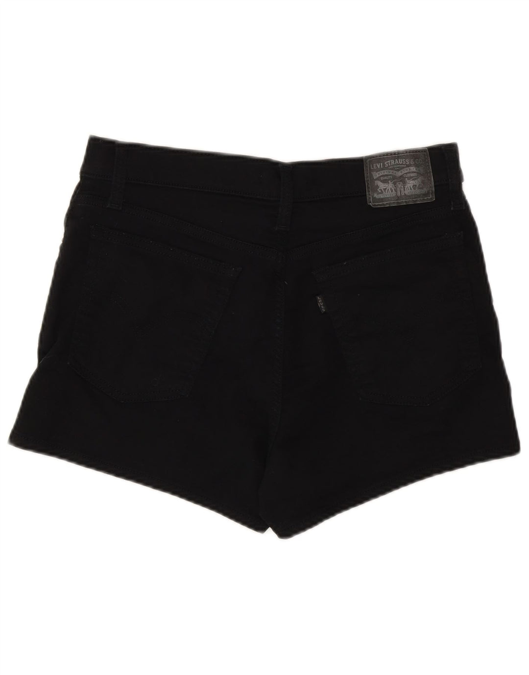 Shorts jeans feminino de cintura alta LEVI'S W31 algodão preto médio