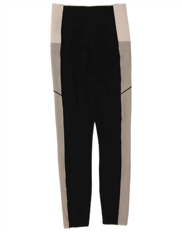 Leggings femininas suadas Betty UK 8 poliéster preto pequeno Colourblock