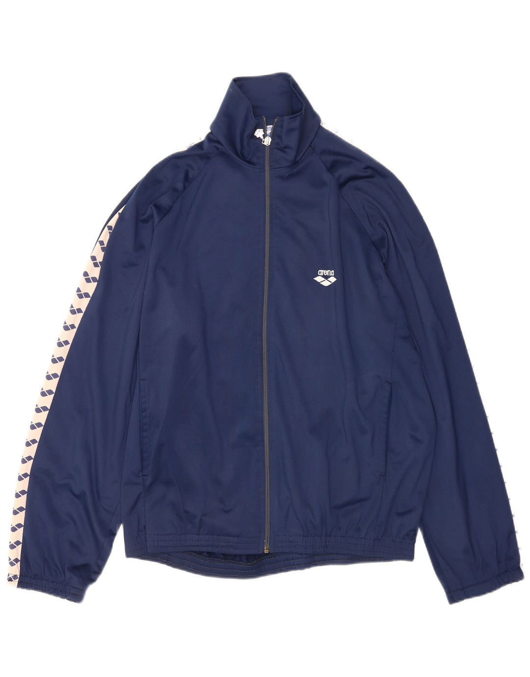 Jaqueta masculina de agasalho gráfico Arena XL azul marinho colorblock