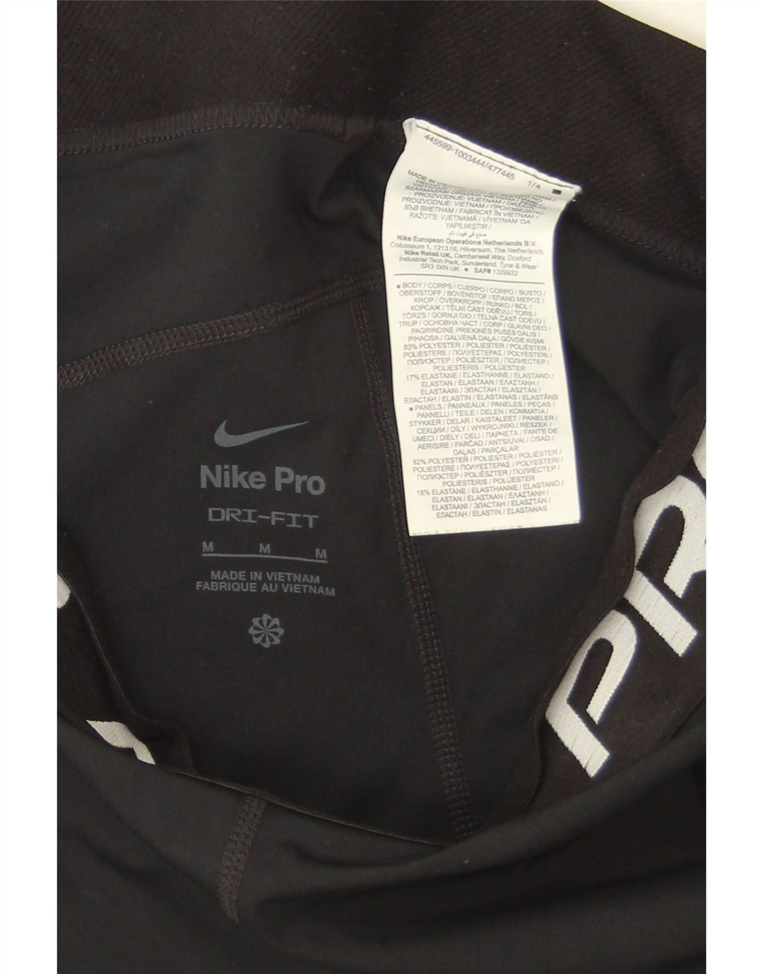 Leggings Nike Dri Fit Graphic UK 12 Médio Preto Poliéster