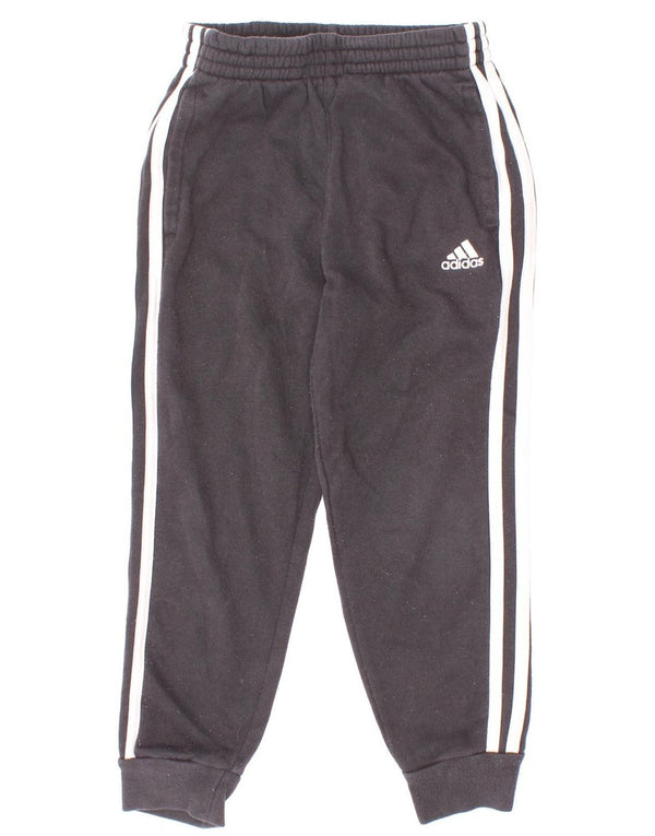 Adidas meninos calças de treino joggers 5-6 anos algodão preto