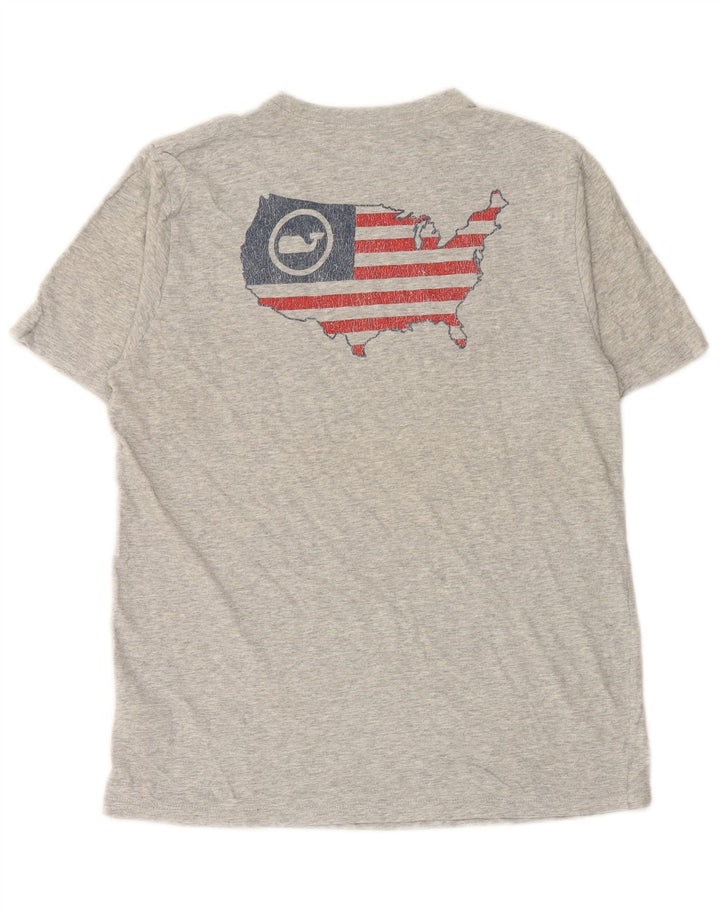 Camiseta gráfica VINEYARD VINES para meninos 15-16 anos XL cinza colorblock