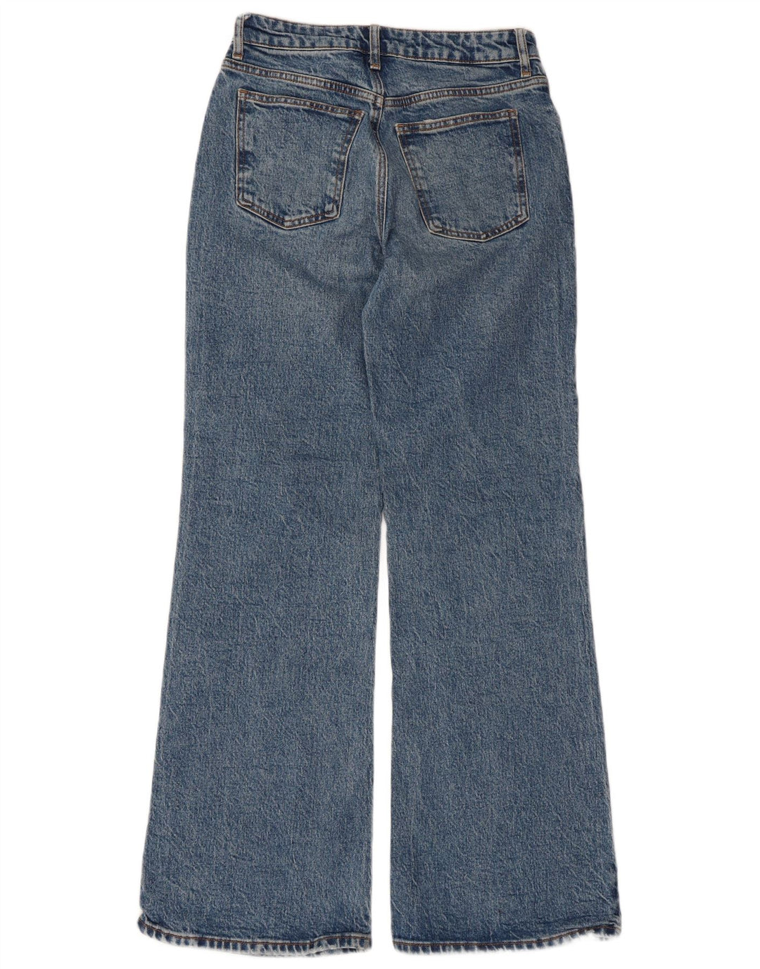Jeans femininos relaxados e largos da Topshop W26 L30 algodão azul