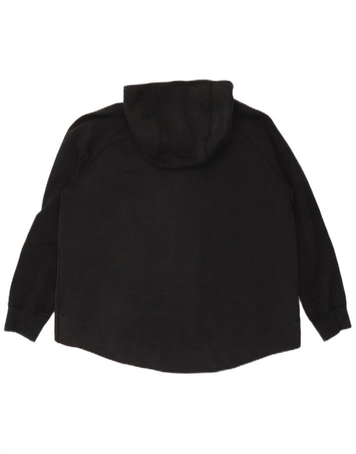 Suéter feminino Nike com capuz e zíper UK 16 grande algodão preto