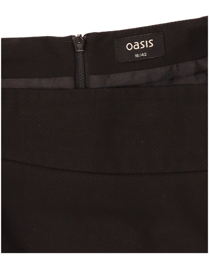 Saia reta feminina Oasis UK 16 grande W34 preta