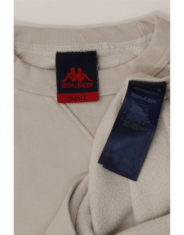 Kappa moletom feminino jumper UK 10 pequeno algodão bege