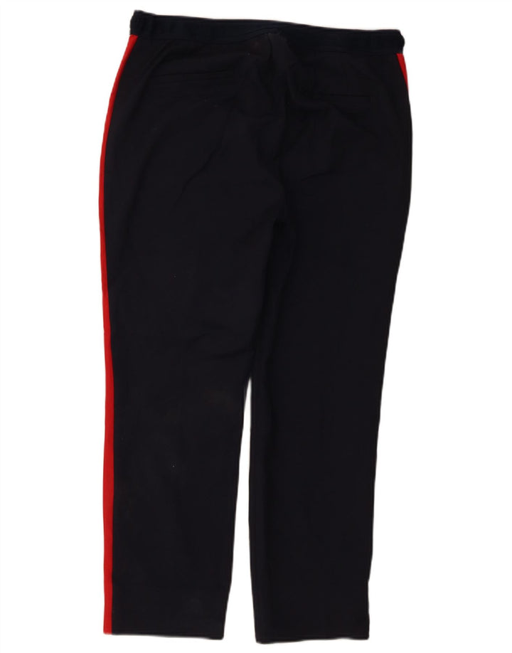 Calça feminina ZARA cortada grande W30 L24 azul marinho colorblock