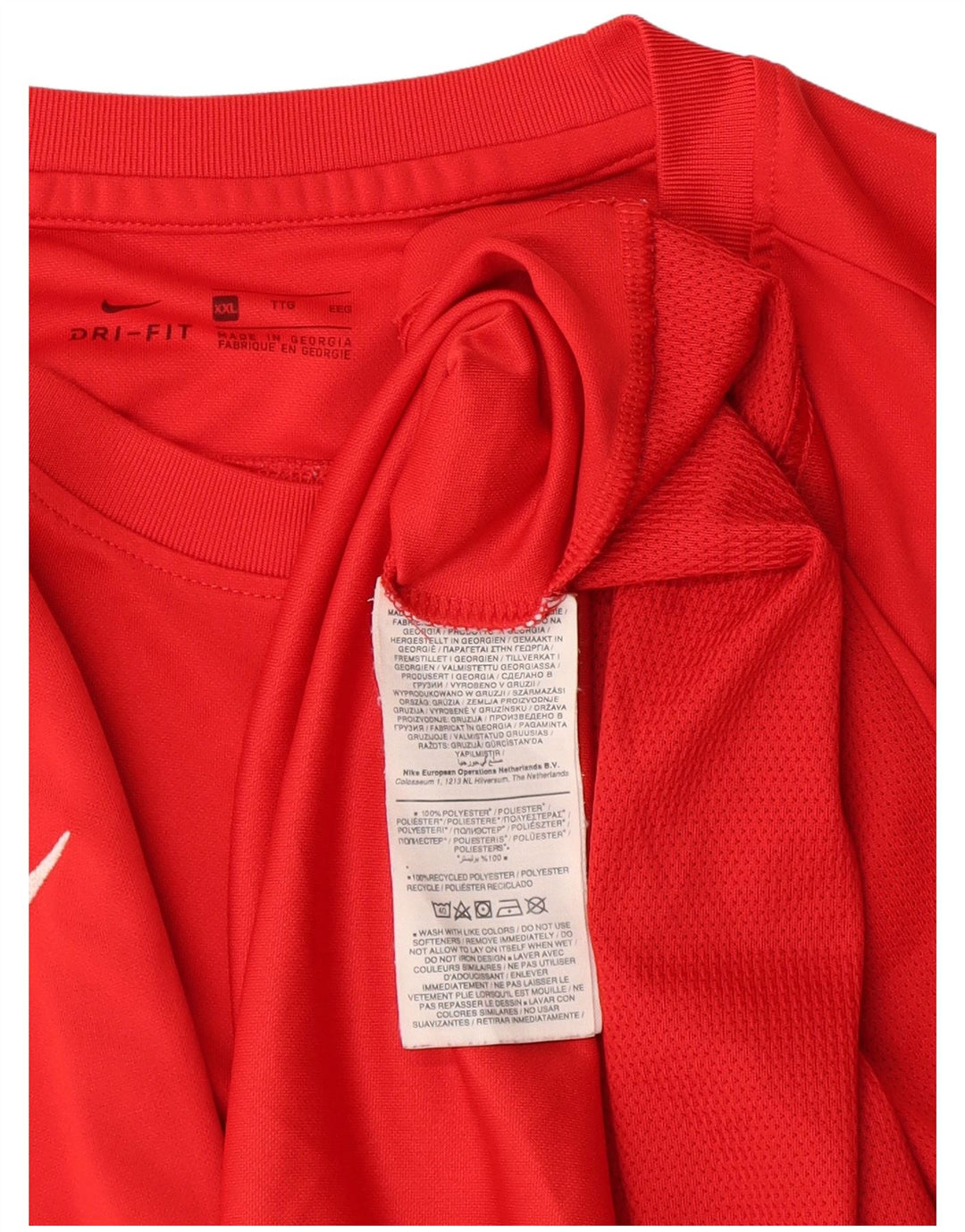Camiseta masculina Nike Dri Fit Top 2XL poliéster vermelho