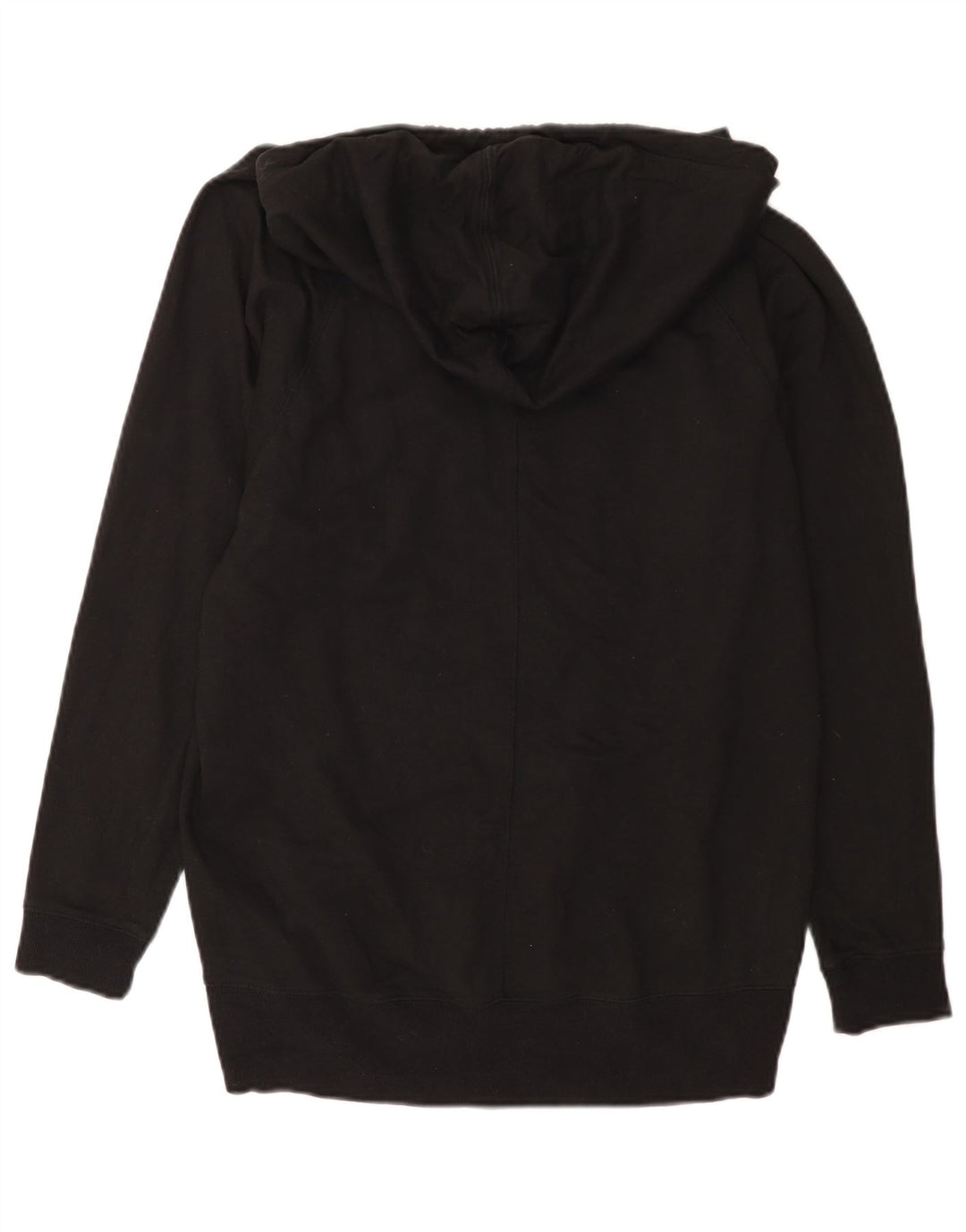 Suéter com capuz feminino Dkny UK 14 algodão geométrico preto médio