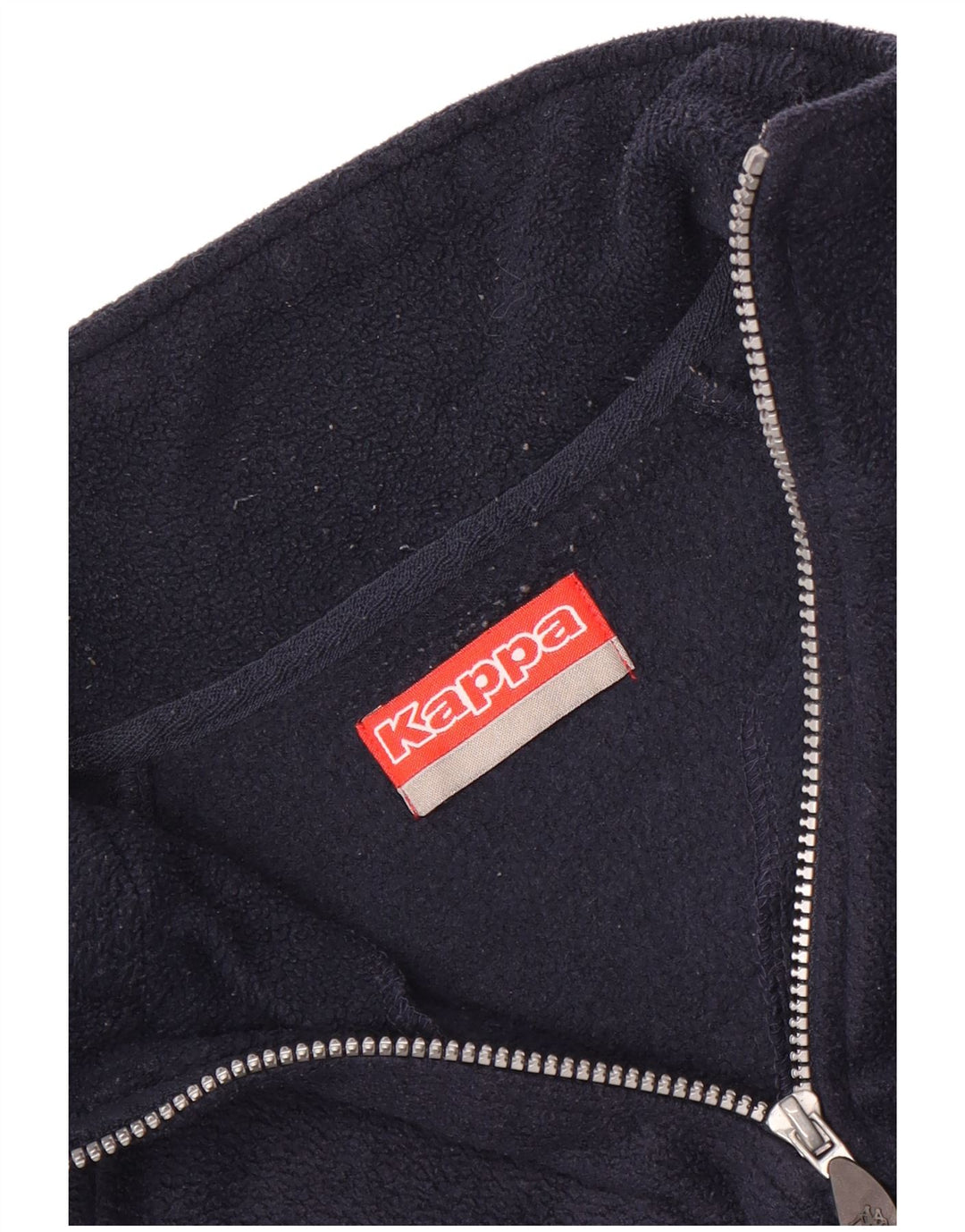 Kappa Mens Zip Neck Fleece Jumper Médio Azul Marinho