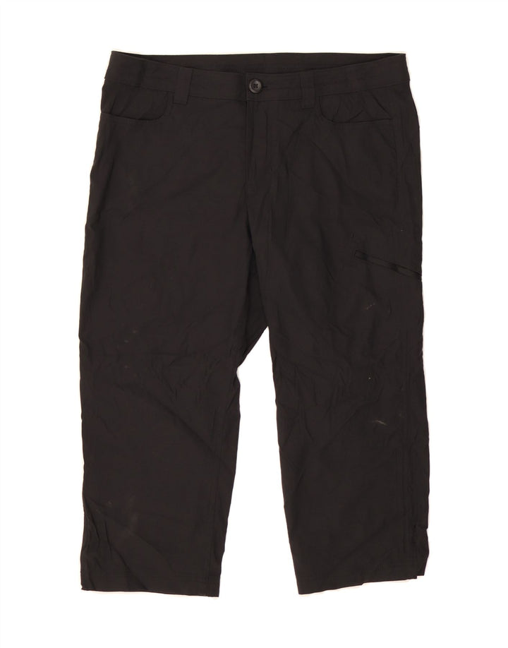 EDDIE BAUER Womens Straight Cargo Capri Trousers US 12 Large W34 L20 Black Vintage Eddie Bauer and Second-Hand Eddie Bauer from Messina Hembry 