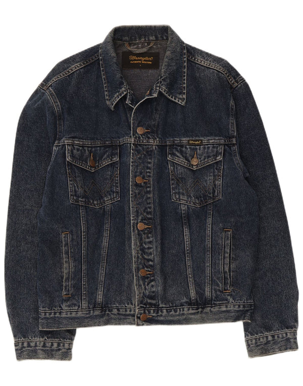 Jaqueta jeans masculina Wrangler Reino Unido 40 grande algodão azul marinho