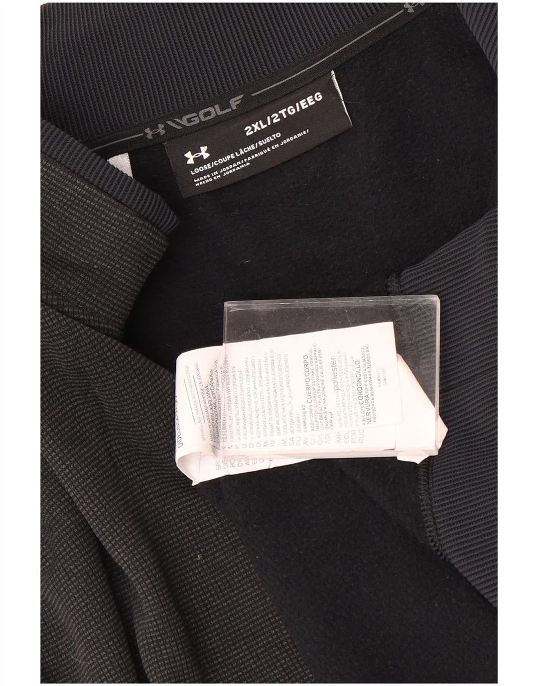 Moletom masculino Under Armour com zíper e pescoço 2XL poliéster preto