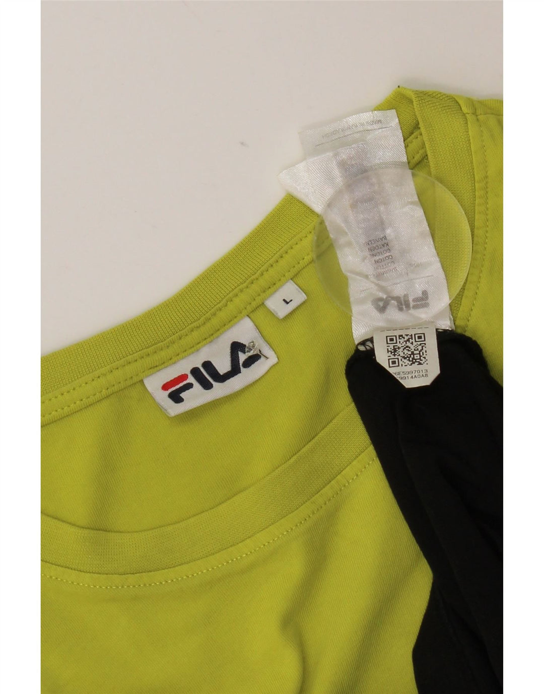 Camiseta masculina Fila Top grande algodão colorblock amarelo