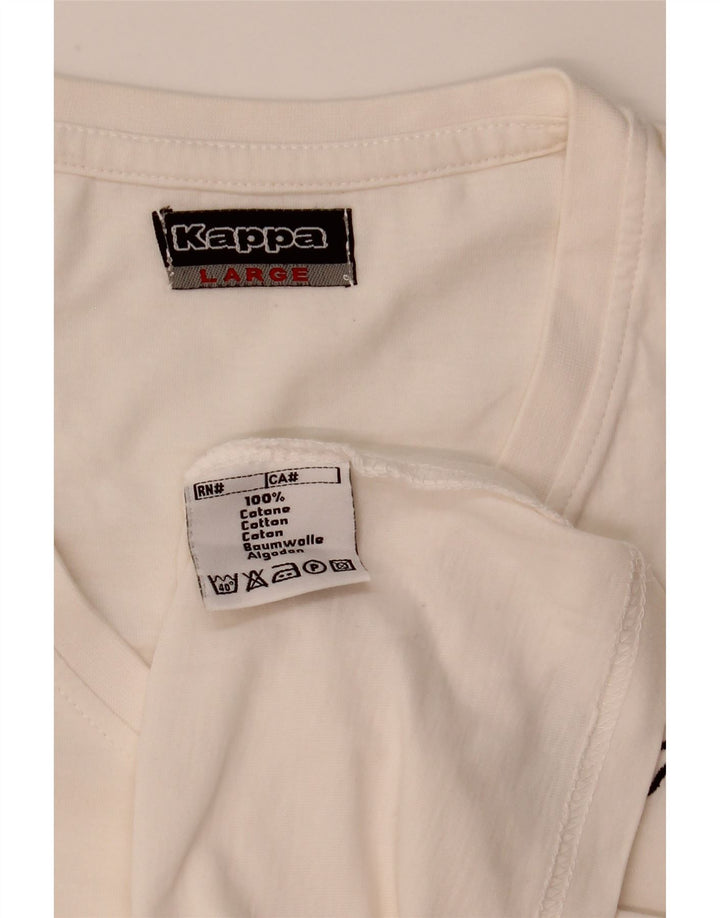Camiseta feminina Kappa UK 16 grande algodão branco