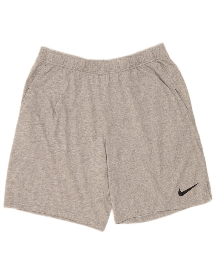 Shorts casuais masculinos Nike algodão cinza grande