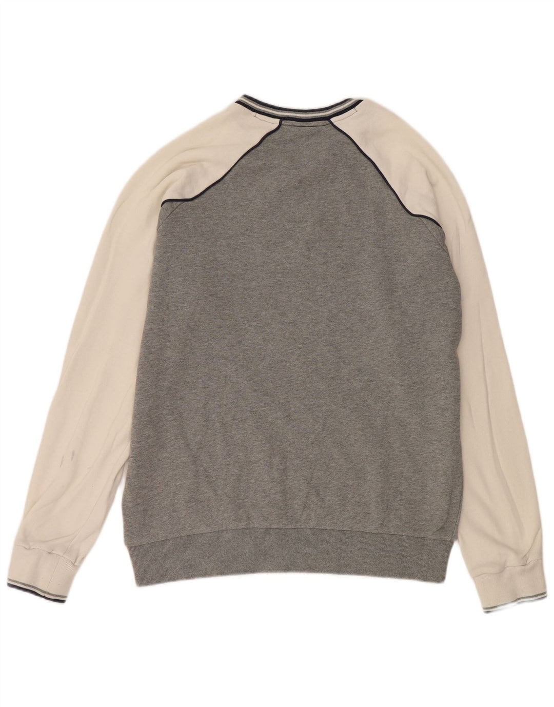 FILA Moletom Masculino Jumper Grande Cinza Colorblock Algodão