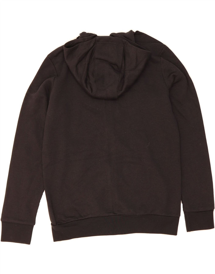 ADIDAS Boys Zip Hoodie Sweater 13-14 Years Black Cotton Vintage Adidas and Second-Hand Adidas from Messina Hembry 